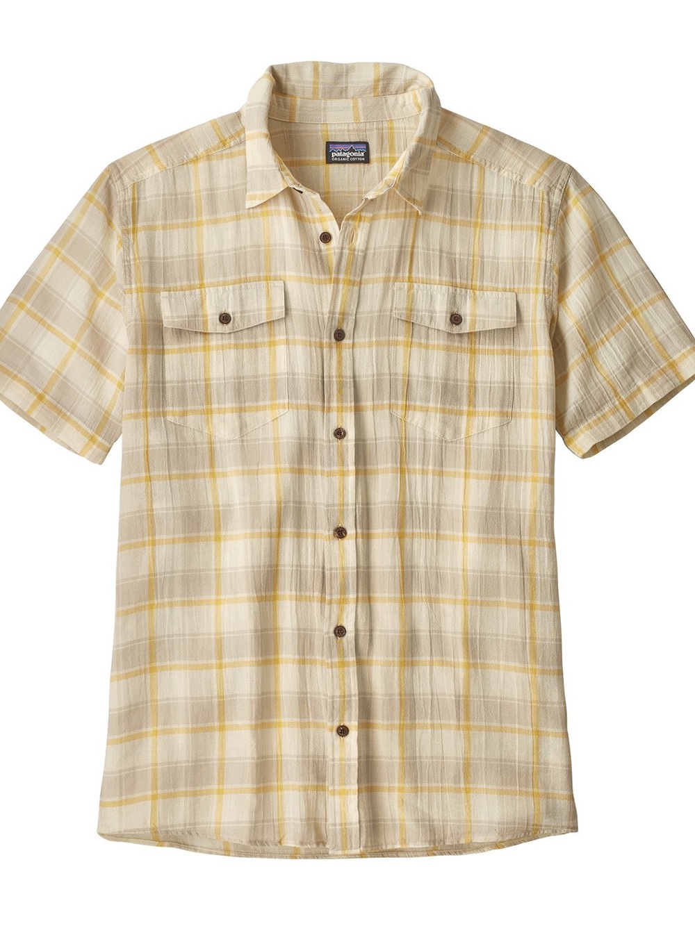 Patagonia Steermans Short-Sleeve Shirt Protestor Plaid Surfboard Yellow 52931
